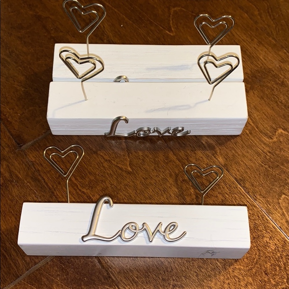 Set of 3 “LOVE” double photo stands